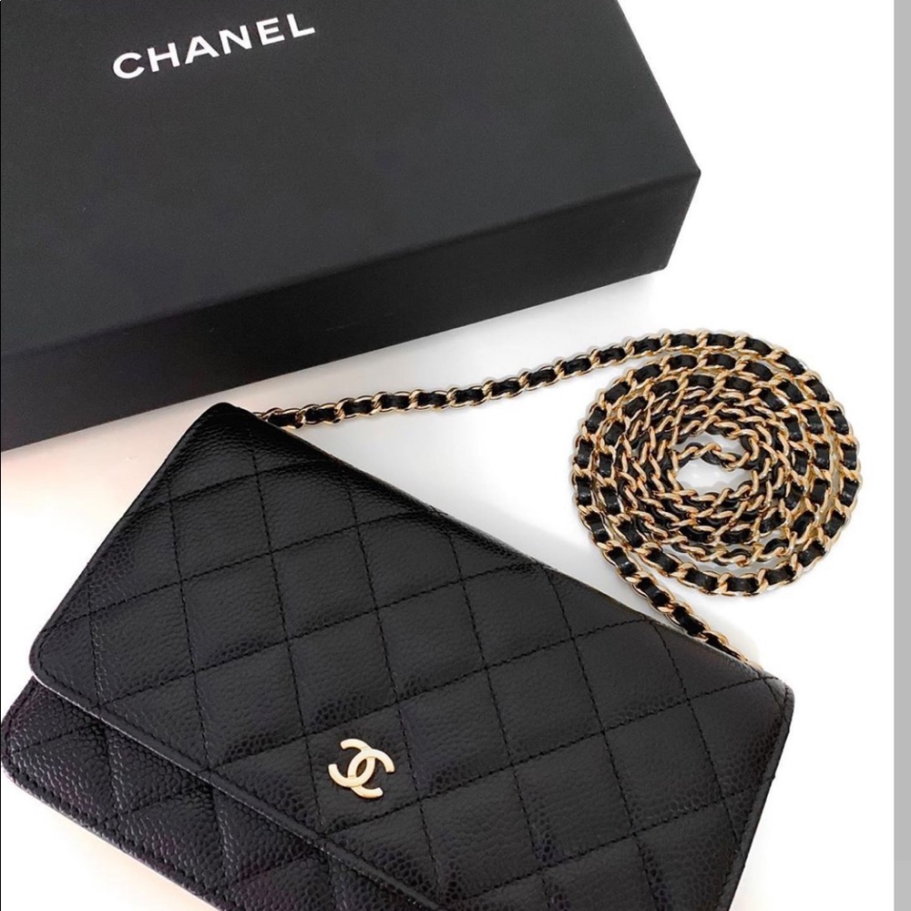 Chanel WOC caviar  gold hardware